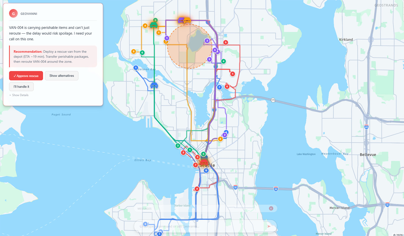 Handling driver dispatch with AI